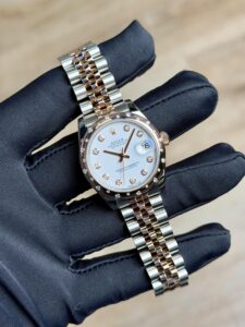 Rolex Datejust 31 White Diamond Domed Jubilee Preowned 2016 178341