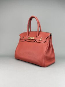 Hermes Birkin 30 Retourne Togo Terre Battue Gold Hardware Preowned Square O