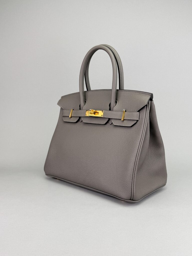 Hermes Birkin 30 Retourne Togo Gris Meyer Gold Hardware B Stamp 2023