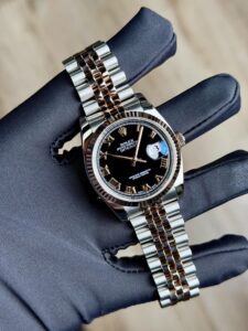 Rolex Datejust 36 Black Roman Fluted Jubilee Preowned 2011 116231