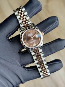 Rolex Datejust 31 Chocolate Roman Diamond VI Domed Jubilee Preowned 2011 178341