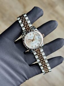 Rolex Datejust 31 Silver Diamond Domed Jubilee Preowned Open Date 178341