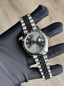 Rolex Datejust 41 Rhodium Grey Diamond Fluted Jubilee 2026 Unworn 126334
