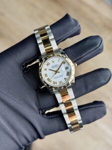 Rolex Datejust 31 White Roman Domed Oyster Preowned Watch&Box 178343RBR