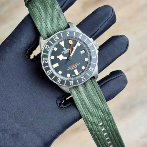 Tudor Pelagos 42 FXD GMT Matte Black Beige Green Strap 2026 Unworn M2542G267NU