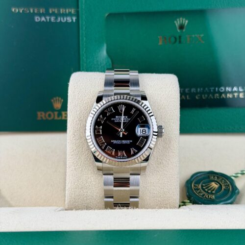 Rolex Datejust 31 Black Roman Fluted Oyster 2026 Unworn 278274