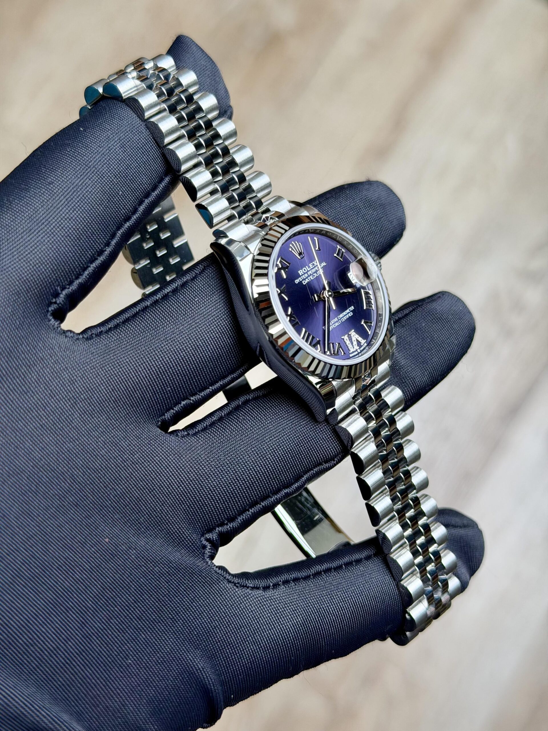 Rolex Datejust 31 Aubergine Purple Roman VI Fluted Jubilee 2026 Unworn 278274