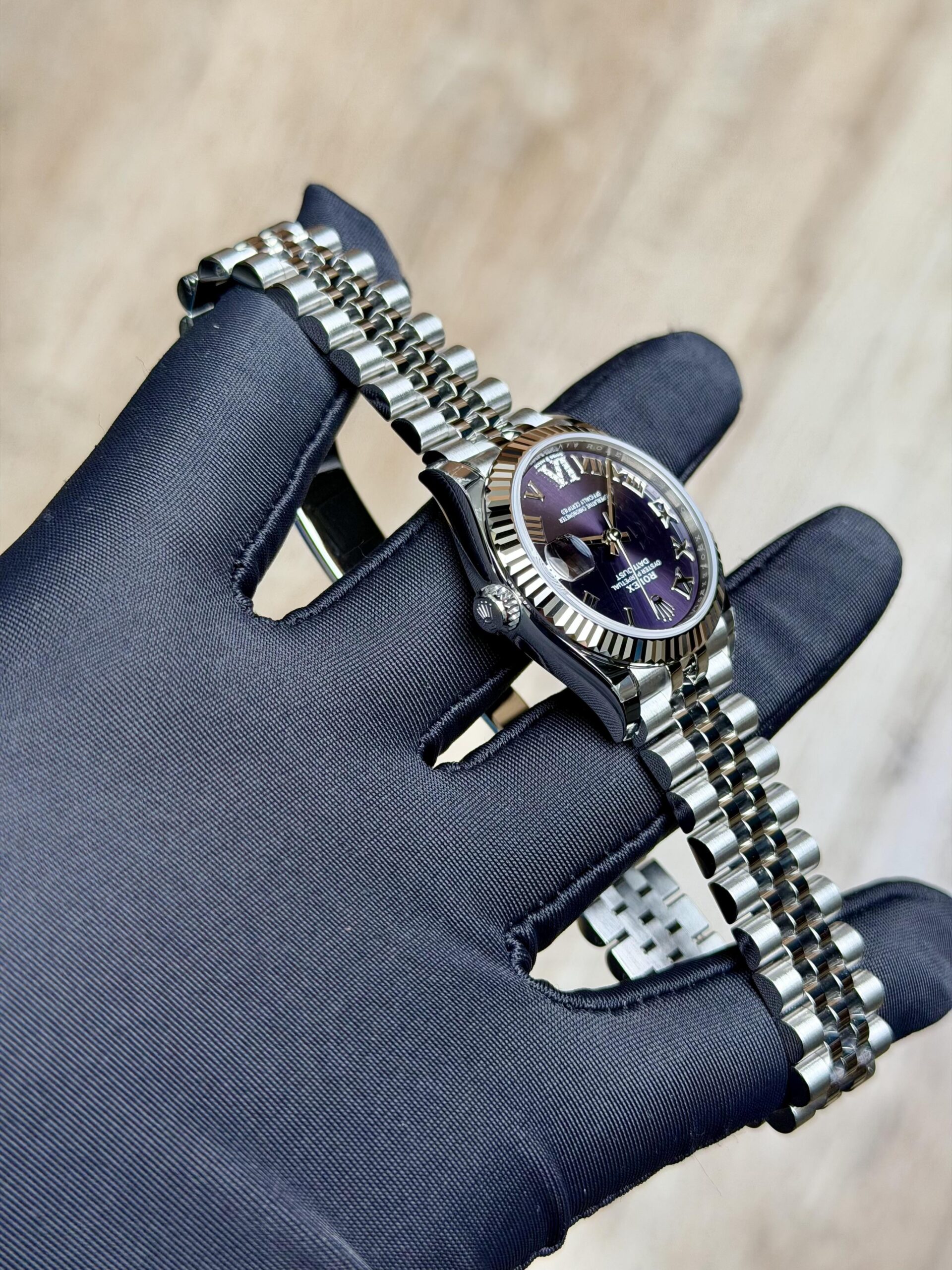 Rolex Datejust 31 Aubergine Purple Roman VI Fluted Jubilee 2026 Unworn 278274