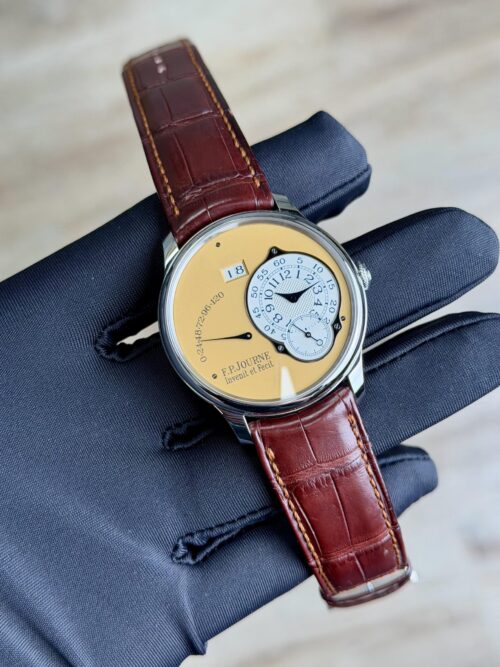 F.P.Journe Octa Automatique Reserve De Marche 38 Stainless Steel Yellow Dial RDM