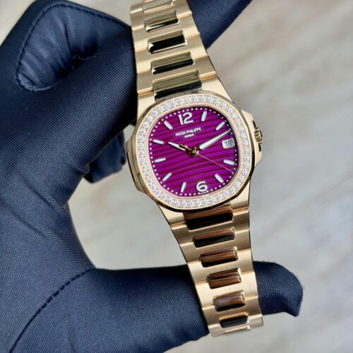 Patek Philippe Nautilus Purple Diamond Bezel Bracelet 2026 Unworn 7010/1R-013