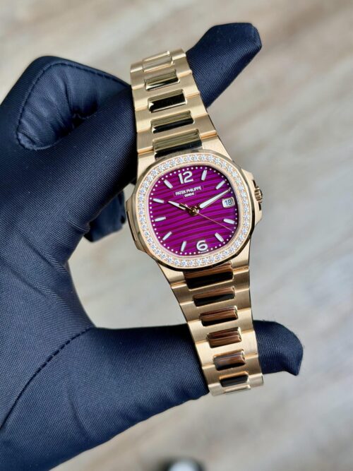 Patek Philippe Nautilus Purple Diamond Bezel Bracelet 2026 Unworn 7010/1R-013