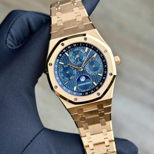 Audemars Piguet Royal Oak Perpetual Calender Blue Preowned 26574OR.OO.1220OR.02