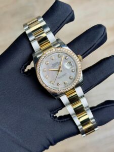 Rolex Datejust 36 MOP Pearl Diamond Bezel Oyster Preowned 2017 116243