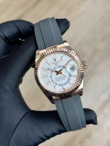 Rolex Sky-Dweller 42 White Index Dial Fluted Oysterflex Preowned 2023 336235
