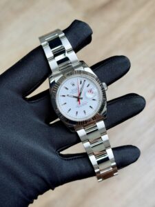 Rolex Datejust 36 Turn-o-graph White Index Fluted Oyster Preowned 2011 116264