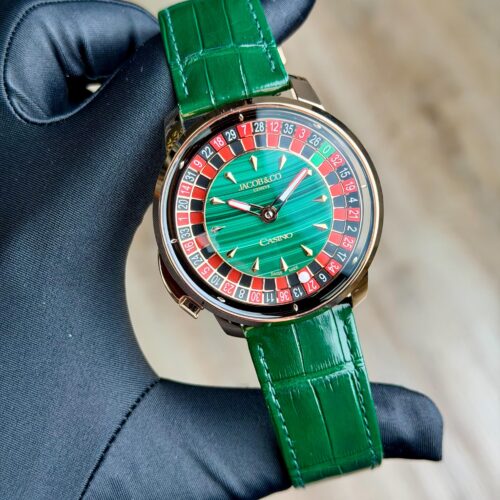 Jacob & Co. Casino Tourbillon 44 Malachite Roulette 2026 Unworn CA100.40.AA.AE.A