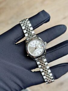 Rolex Datejust 28 Silver Index Fluted Jubilee Preowned 2019 279174