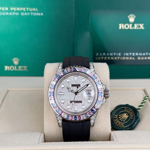 Rolex Yacht-Master 40 Cotton Candy Paved Diamond Sapphire Oysterflex 126679SABR