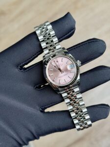 Rolex Datejust 31 Pink Index Fluted Jubilee Preowned 2014 178274