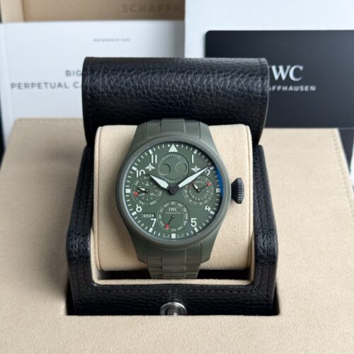 IWC Big Pilot Top Gun Woodland Green Ceramic Perpetual Calender IW503101 2025