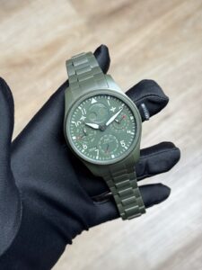 IWC Big Pilot Top Gun Woodland Green Ceramic Perpetual Calender IW503101 2025