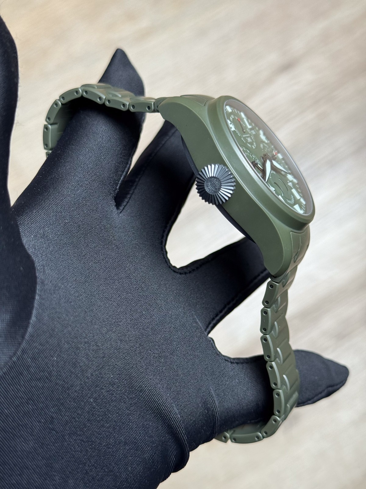 IWC Big Pilot Top Gun Woodland Green Ceramic Perpetual Calender IW503101 2025