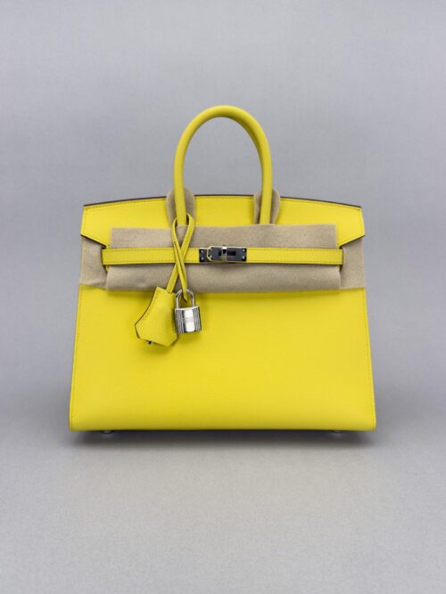 Hermès Birkin 25 Epsom Lime Palladium Hardware W Stamp 2024
