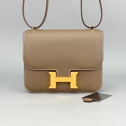 Hermes Mini Constance 18 Sellier Epsom Etoupe Gold Hardware G Stamp 2026