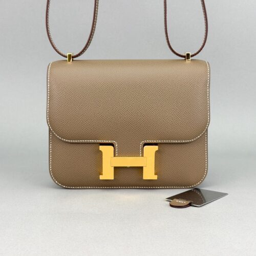 Hermes Mini Constance 18 Sellier Epsom Etoupe Gold Hardware G Stamp 2026