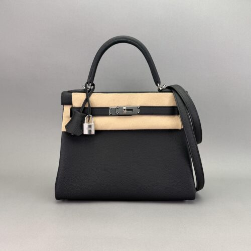 Hermes Kelly 28 Retourne Togo Black Palladium Hardware G Stamp 2026