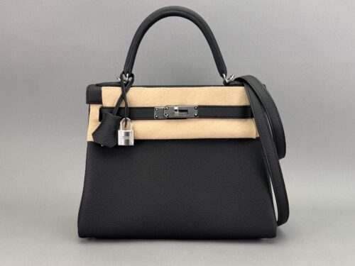 Hermes Kelly 28 Retourne Togo Black Palladium Hardware G Stamp 2026