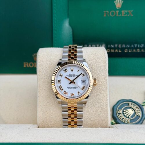 Rolex Datejust 28 White Roman Fluted Jubilee 2026 Unworn 279173