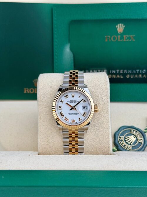 Rolex Datejust 28 White Roman Fluted Jubilee 2026 Unworn 279173