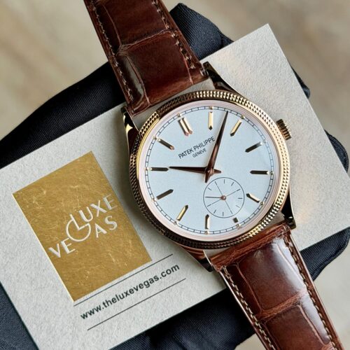 Patek Philippe Calatrava 39mm 6119R-001 Silvery White Index Strap