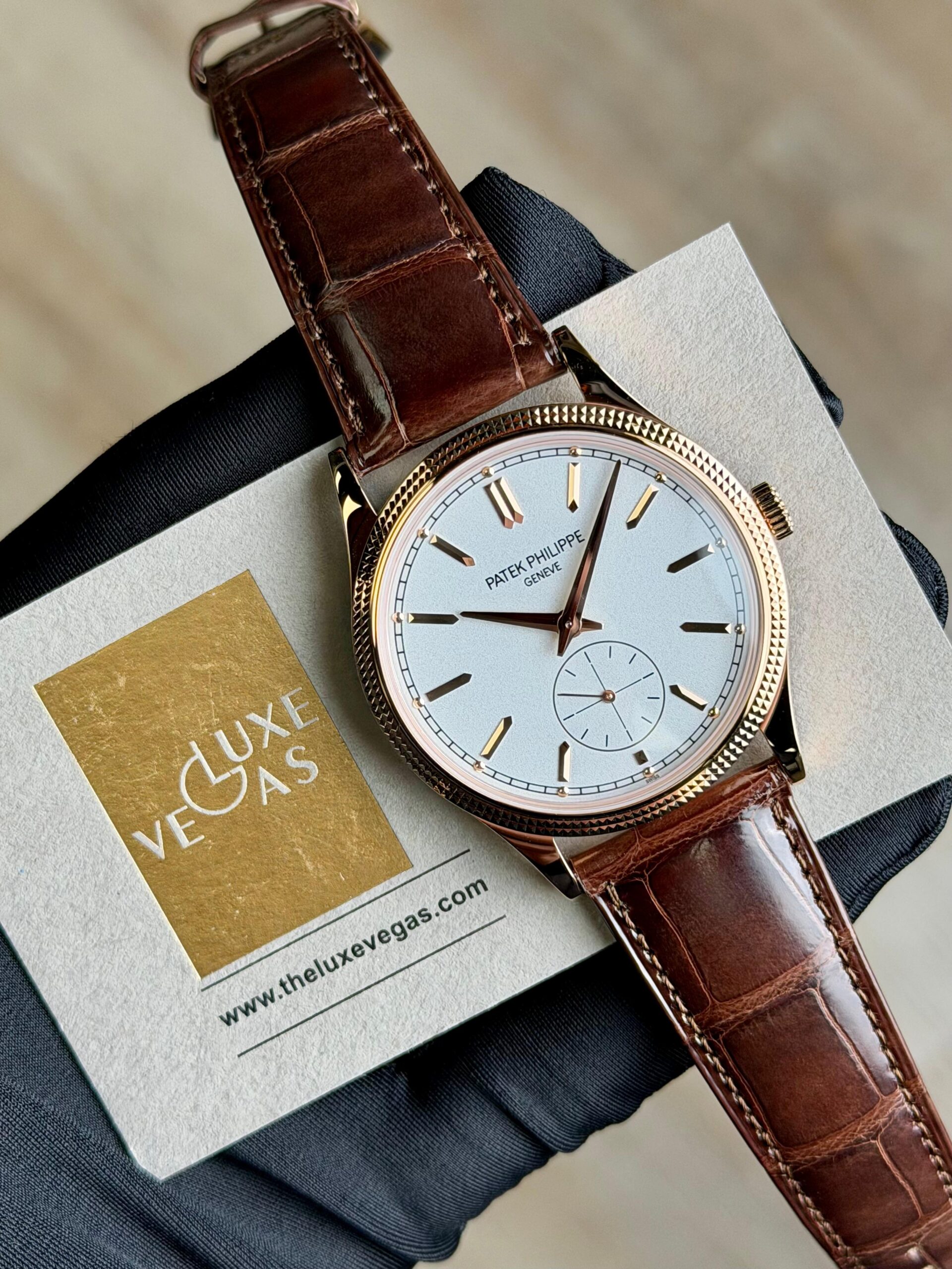 Patek Philippe Calatrava 39mm 6119R-001 Silvery White Index Strap
