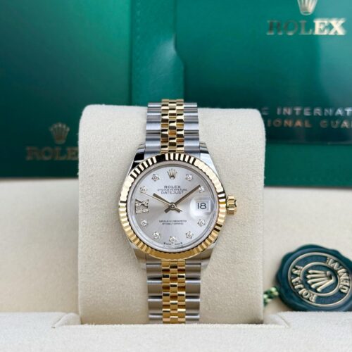Rolex Datejust 28 Silver Star Diamond IX Fluted Jubilee 2026 Unworn 279173