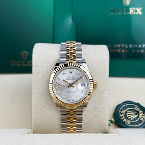Rolex Datejust 28 Silver Star Diamond IX Fluted Jubilee 2026 Unworn 279173