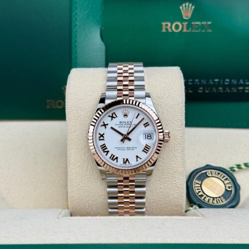Rolex Datejust 31 White Roman Fluted Jubilee 2026 Unworn 278271