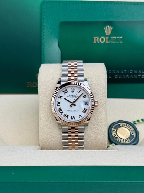 Rolex Datejust 31 White Roman Fluted Jubilee 2026 Unworn 278271