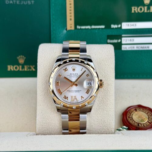 Rolex Datejust 31 Silver Roman VI Domed Oyster Preowned 2014 178343RBR