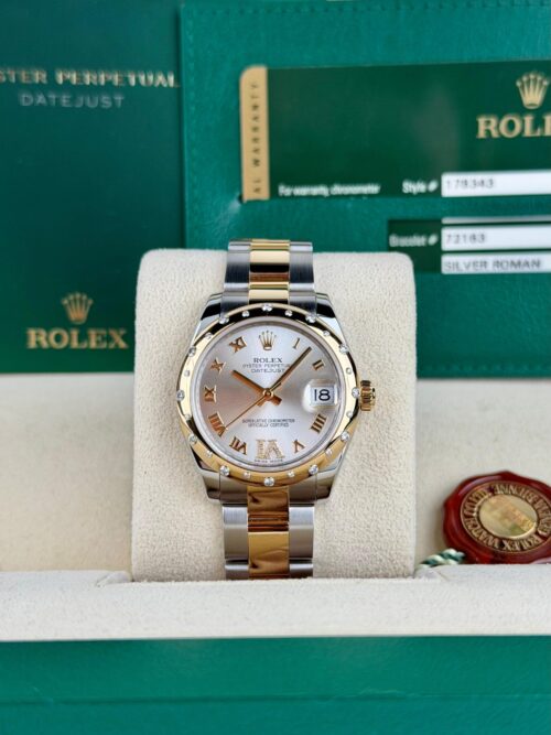 Rolex Datejust 31 Silver Roman VI Domed Oyster Preowned 2014 178343RBR