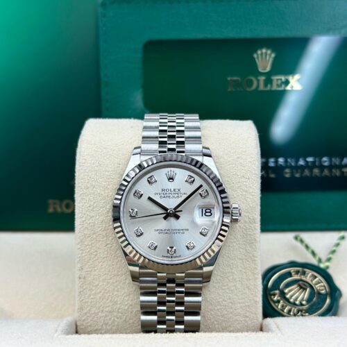Rolex Datejust 31 Silver Diamond Fluted Jubilee 2026 Unworn 278274