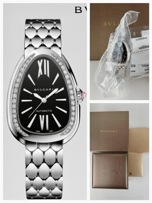 BVLGARI Serpenti Seduttori Black Dial Steel Diamond 2026 Unworn 104062