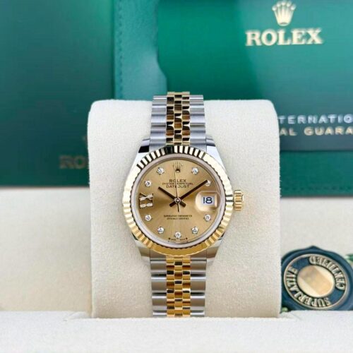 Rolex Datejust 28 Champagne Star Diamond IX Fluted Jubilee 2026 Unworn 279173
