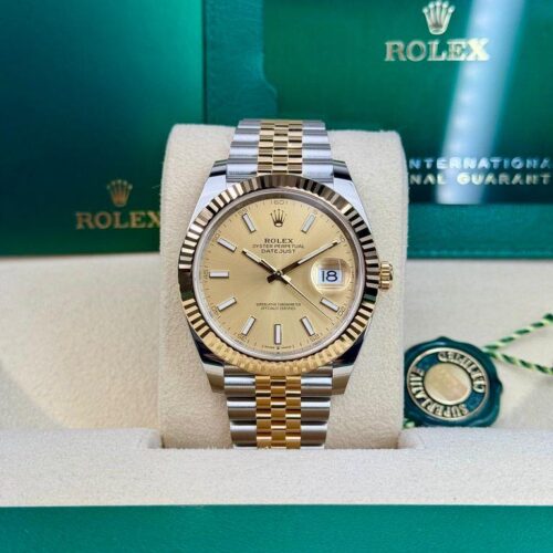 Rolex Datejust 41 Champagne Index Fluted Jubilee 2026 Unworn 126333