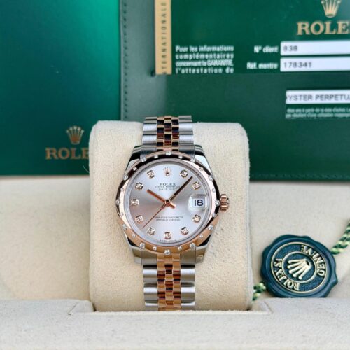 Rolex Datejust 31 Silver Diamond Domed Jubilee Preowned Open Date 178341