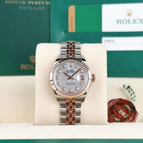Rolex Datejust 28 MOP Pearl Diamond Fluted Jubilee Preowned 2017 279171