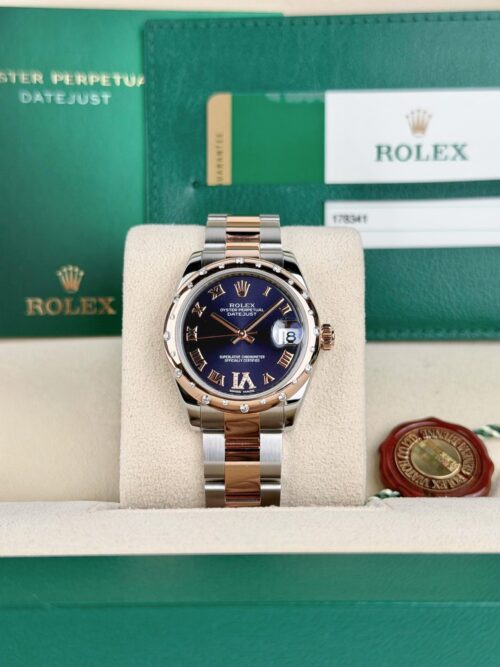 Rolex Datejust 31 Aubergine Roman Diamond VI Domed Oyster Preowned 2017 178341