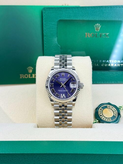 Rolex Datejust 31 Aubergine Purple Roman VI Fluted Jubilee 2026 Unworn 278274
