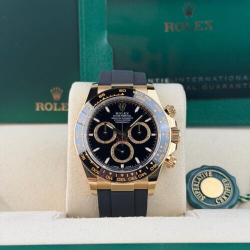 Rolex Daytona 40 Black/Black Index Oysterflex 2026 Unworn 126518LN